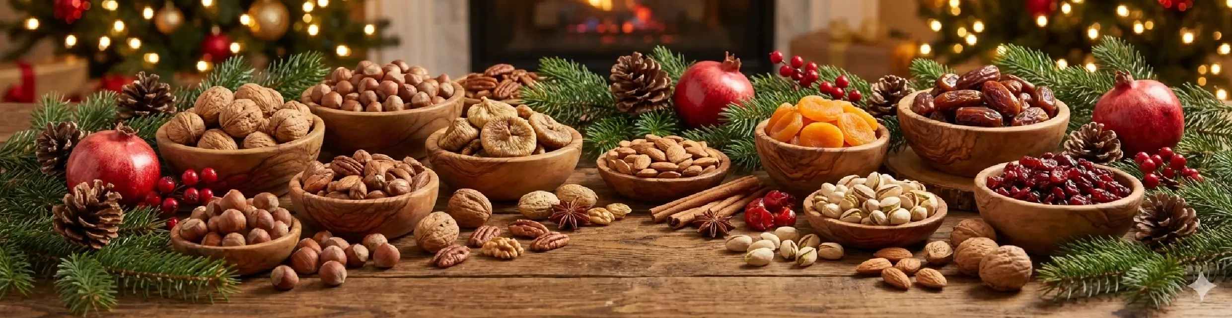Χριστουγεννιάτικες πιατέλες με ξηρούς καρπούς