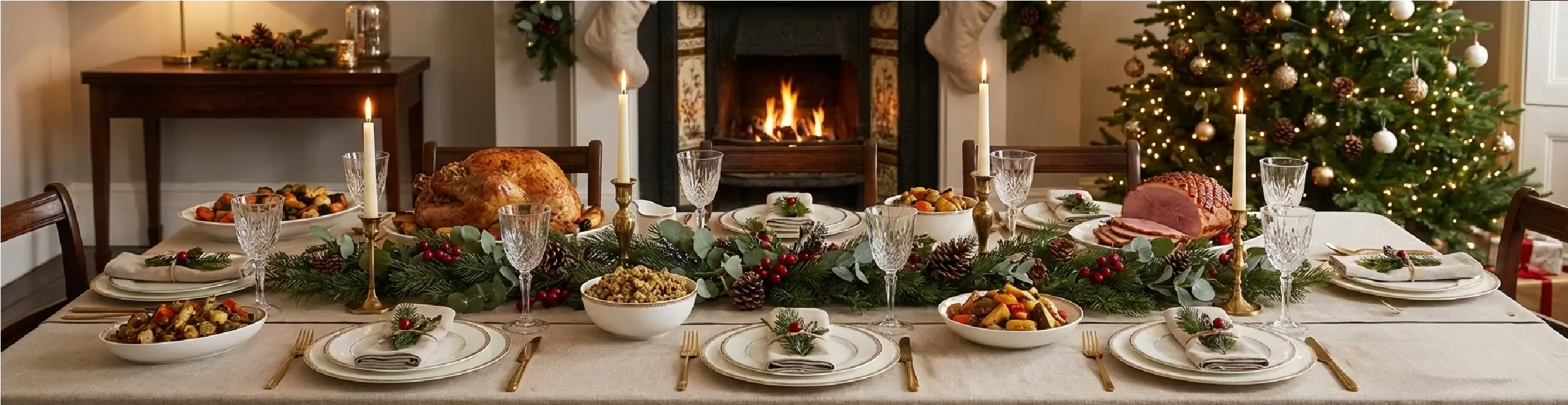 Στολισμός εορταστικού τραπεζιού